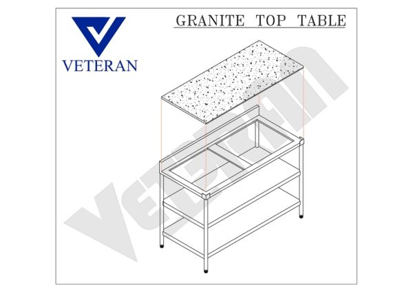 03 GRANITE TOP TABLE VETERAN KITCHEN EQUIPMENT Model