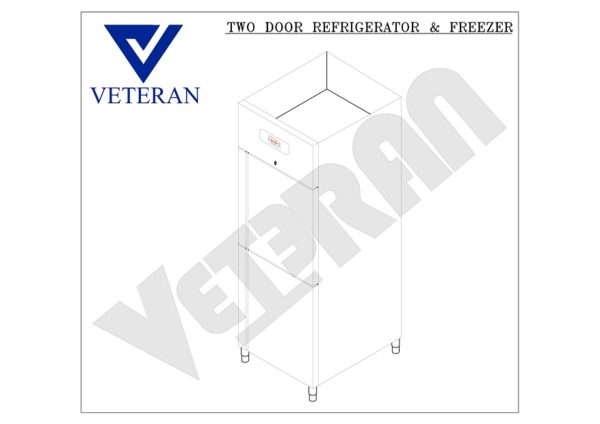 02 TWO DOOR VERTICAL REFRIGERATOR VETERAN KITCHEN EQUIPMENT Model