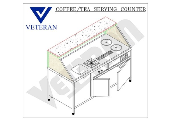 03 COFFEE TEA SERVING COUNTER VETERAN KITCHEN EQUIPMENT Model