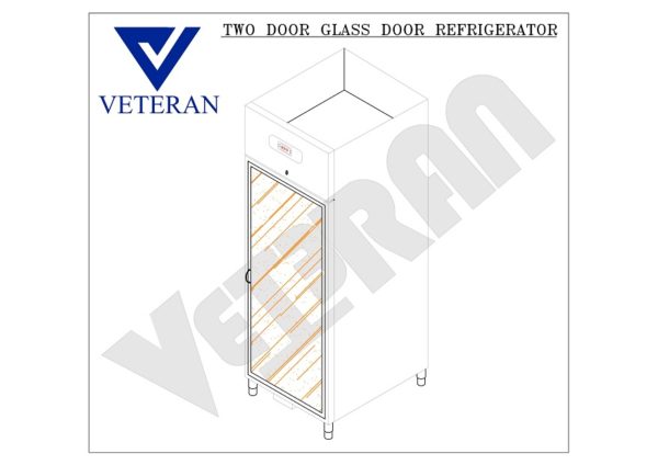 03 TWO DOOR GLASS DOOR VERTICAL REFRIGERATOR VETERAN KITCHEN EQUIPMENT Model