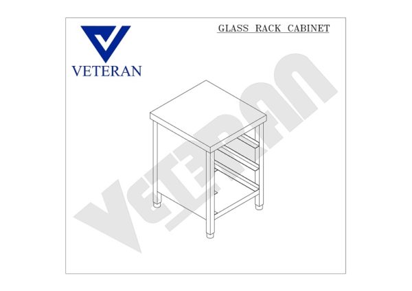 04 GLASS RACK CABINET VETERAN KITCHEN EQUIPMENT Model1