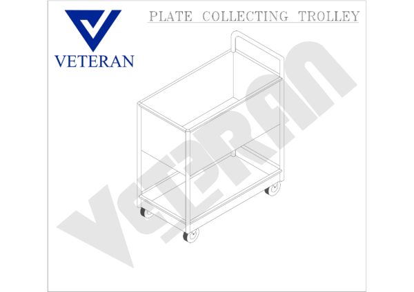 05 PLATE COLLECTING TROLLEY VETERAN KITCHEN EQUIPMENT Model
