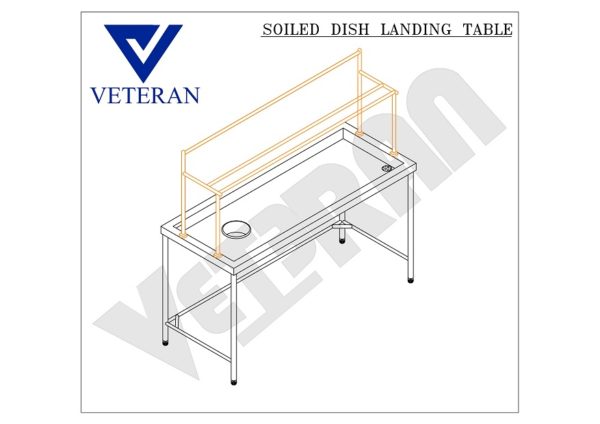 06 SOILED DISH LANDING TABLE VETERAN KITCHEN EQUIPMENT Model