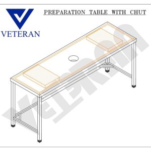 19 PREPARATION ABLE WITH CHUTE VETERAN KITCHEN EQUIPMENT Model